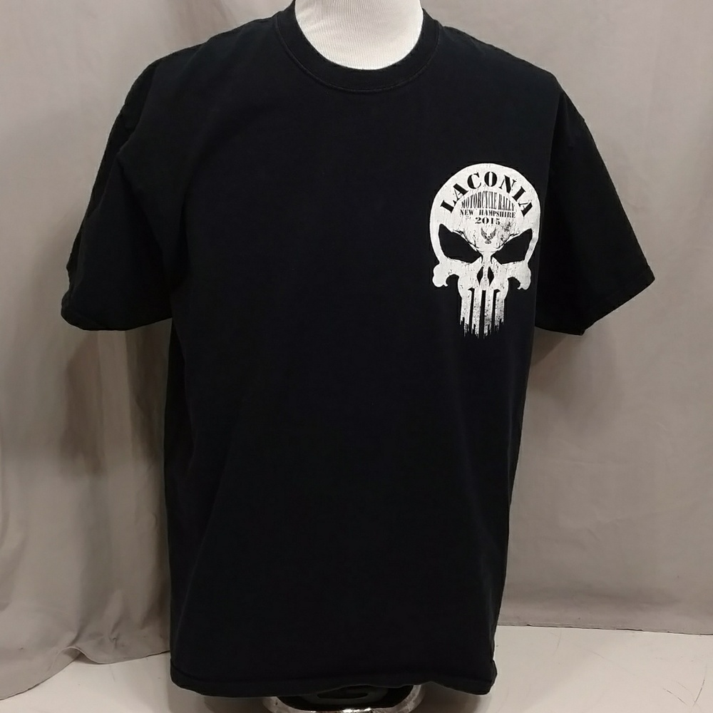 Laconia Motorcycle Rally 2015 T Shirt Skull & Wing